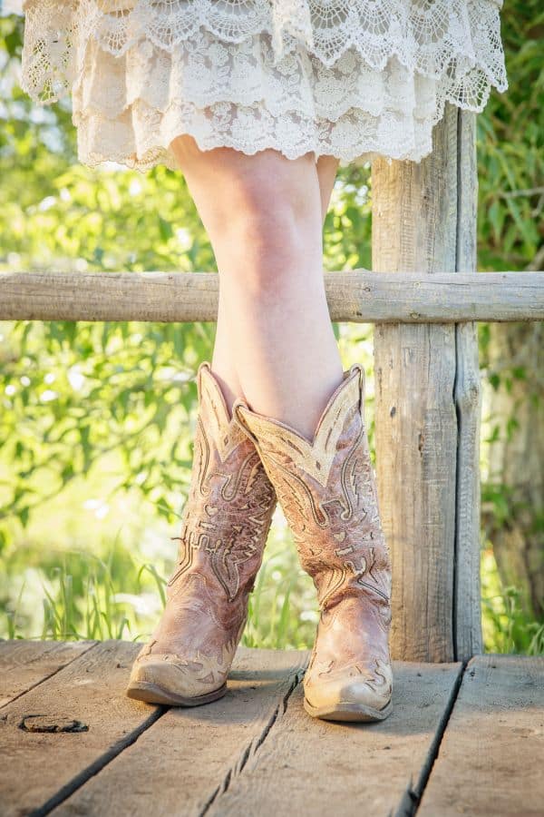 boots are great for a rustic wedding