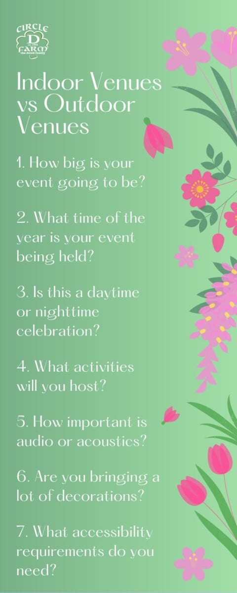 7 Questions to Determine Indoor vs Outdoor Event Venue